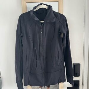 LuluLemon black zipper jacket size 8 with finger holes
